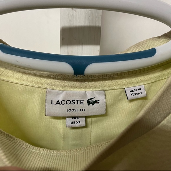 LACOSTE SH0068 6GD Men's Loose Fit Two-Ply Piqué Sweatshirt Size XL - Picture 6 of 10